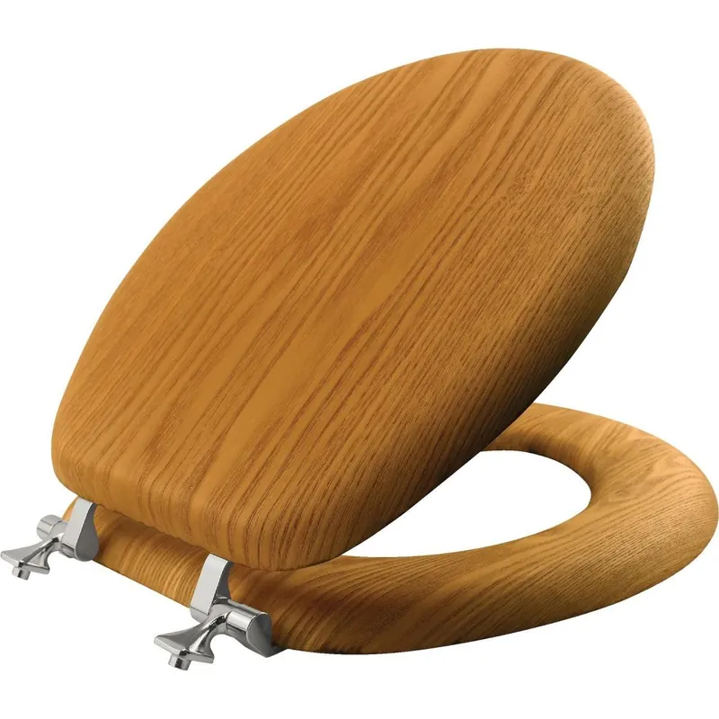 Mayfair 9601CP-378 Natural Reflections Round Closed Front Oak Veneer Toilet Seat