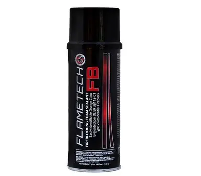 Flame Tech Inc DP44242 Polyurethane Fireblock Orange Foam Sealant 12 oz Aerosol Can