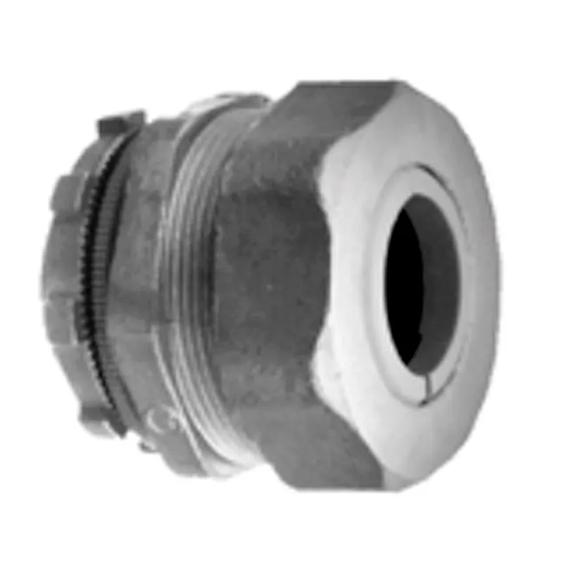 Bridgeport 772-52 Connector, Cord Grip, Straight, Zinc Die Cast, Size K.O. 1 Inch, Cord Range .750 Inch - .875 Inch