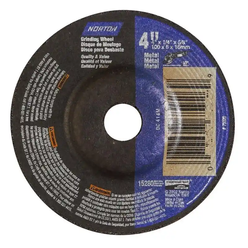 Norton 66252842011 Metal A Type 27 Grinding Wheel 4 x 1/4 x 5/8
