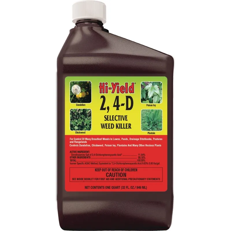 Hi-Yield 21415 2, 4-D 32 Oz. Concentrate Selective Weed Killer