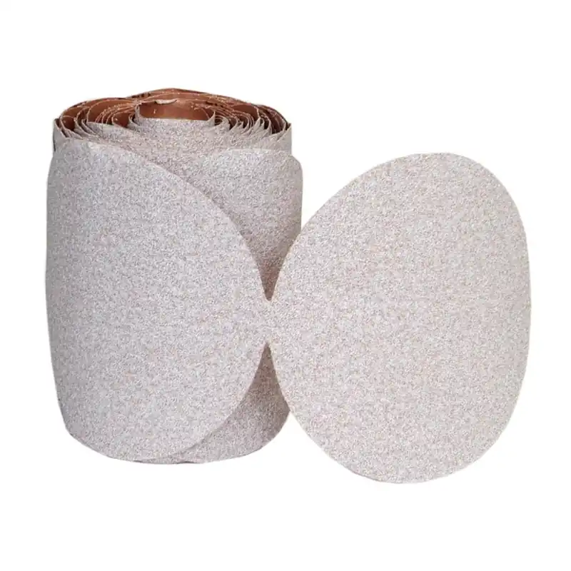 Norton 66261131464 A275OP Aluminum Oxide Coarse Grit Paper PSA Disc Roll 5 in Dia