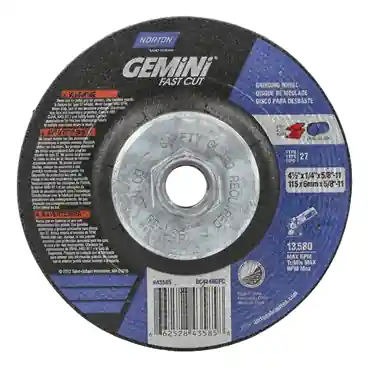 Norton 66252843585 Gemini A Type 27 Grinding Wheel 24 Grit