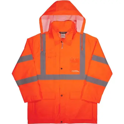 Ergodyne 24367 GloWear Type R Class 3 Lightweight Hi-Vis Rain Jacket 3XL