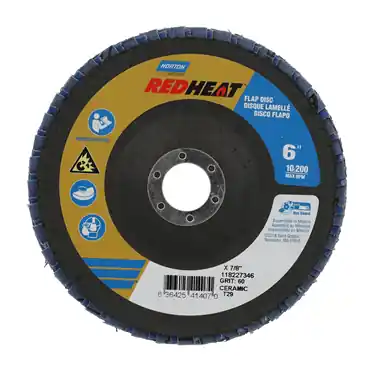 Norton 63642541407 Red Heat R961 Ceramic Alumina Coarse Grit Center Mount Flap Disc