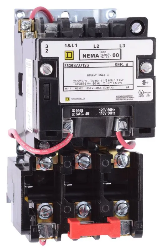 Square D 8536SAO12V06 Starter 600Vac 9Amp Nema +Options