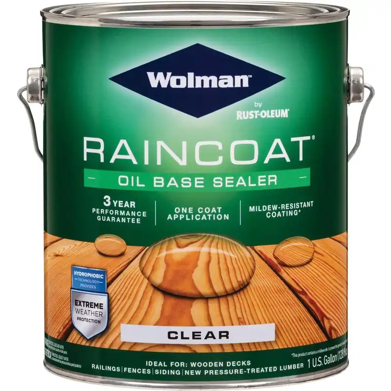 Wolman 12386 RainCoat One Coat Alkyd/Oil Base Clear Sealer 1 Gal.