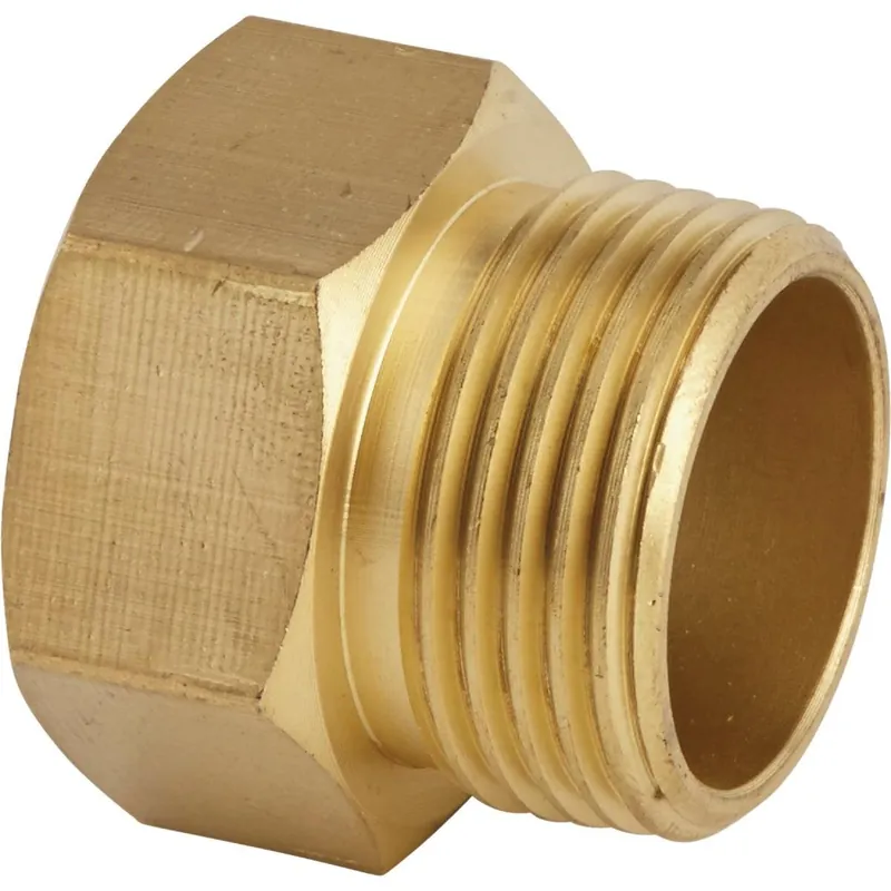 Best Garden GB-9550+GM294 3/4 In. FHT x 3/4 In MPT Brass Non-Swivel Hose Connector
