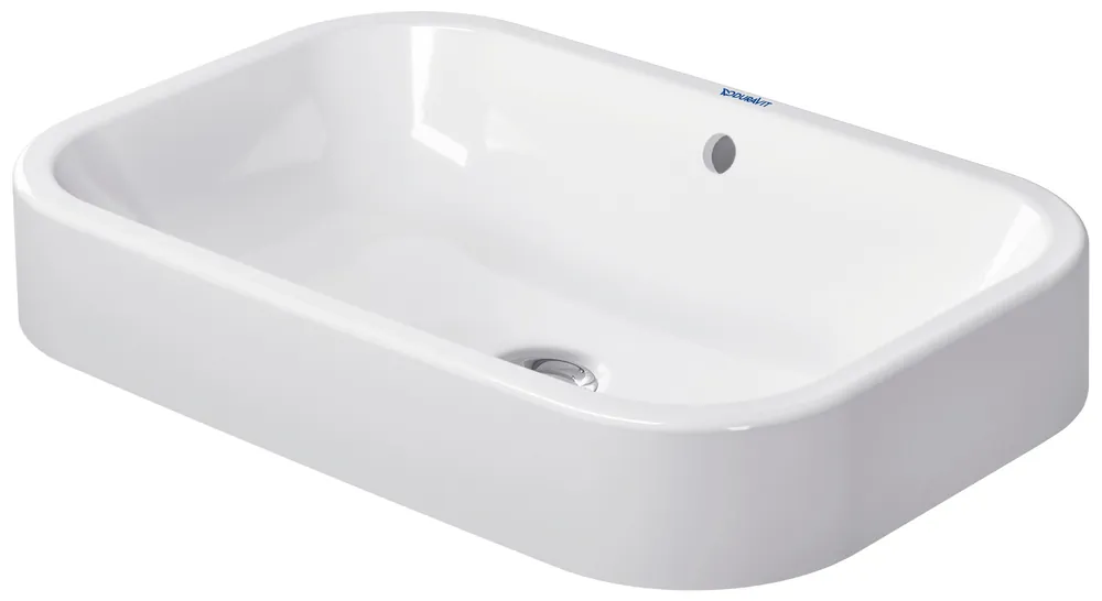 Duravit 2314600000 Happy D.2 23 5/8 Rectangular Vessel Sink in White with Overflow