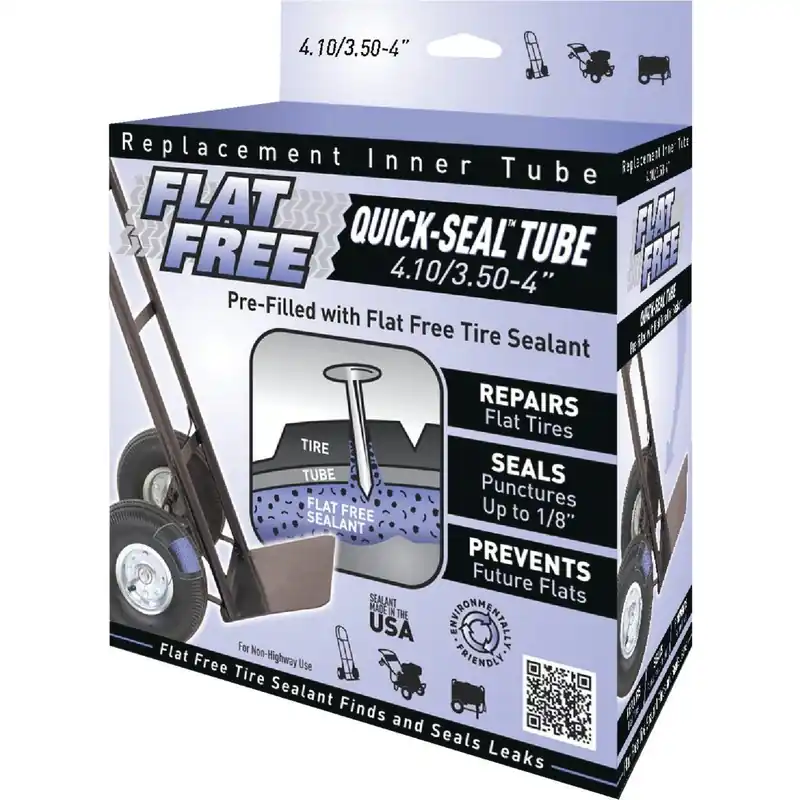 Flat Free 45010 Flat Free Sealant Filled 4 In. Hand Truck Tire Inner Tube
