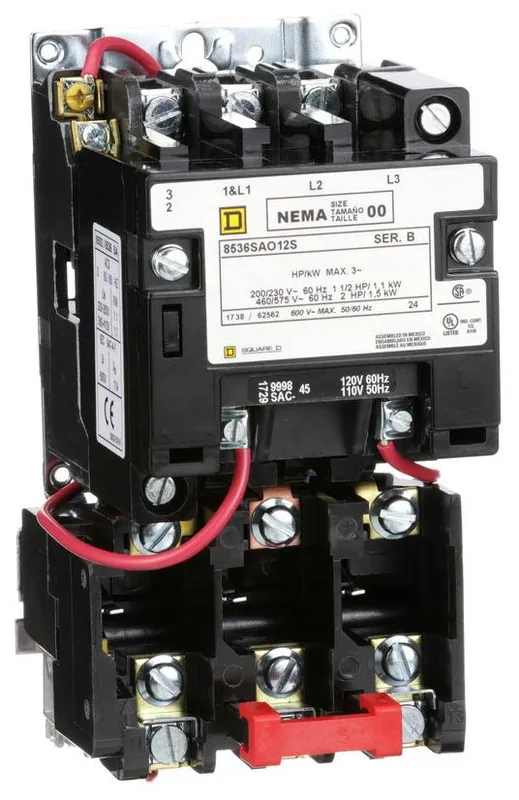 Square D 8536SAO12V02S Starter 600Vac 9Amp Nema +Options
