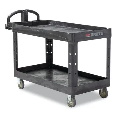 Rubbermaid Commercial FG454600BLA Heavy-Duty Lipped Shelves Utility Carts 500 lb 54 X 25 1/4 X 39 1/4h