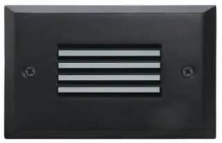 Elco ELST9740B Mini Step Light 120V 2W Horiz Louver Wet Location
