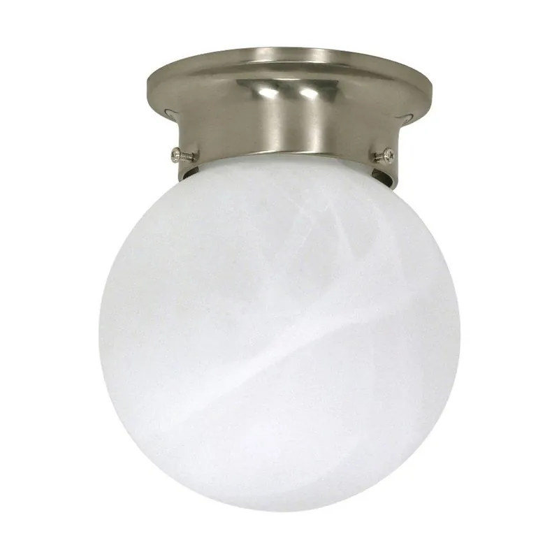 NUVO 60-257 1 Light 60W A19 Flush Mount Frosted Glass Ball Ceiling Fixture