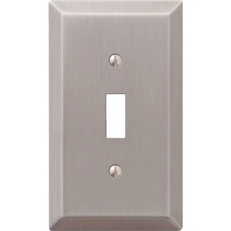Amerelle 163TBN 1-Gang Stamped Steel Toggle Switch Wall Plate