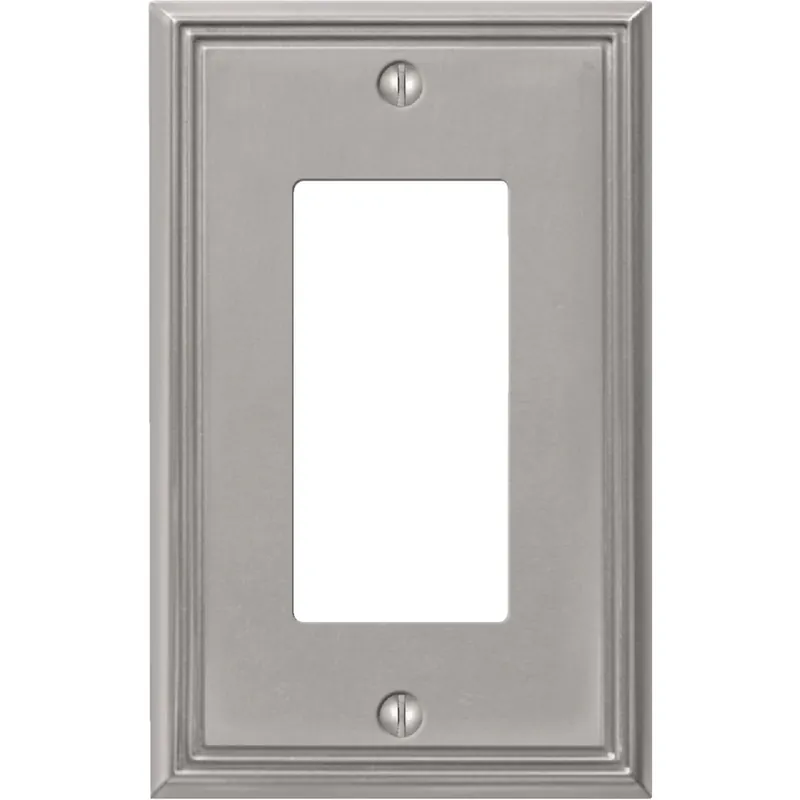 Amerelle 77RBN Metro Line 1-Gang Cast Metal Rocker Decorator Wall Plate