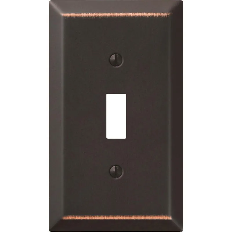 Amerelle 163TDB Toggle Switch Wall Plate Steel Each