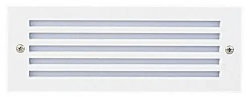 Elco P-ST1W Step Light Grilled Face Plate In White