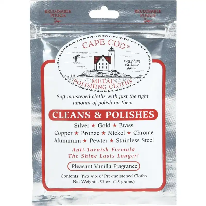 Cape Cod 8821 Pre-Moistened Metal Polishing Cloth Each