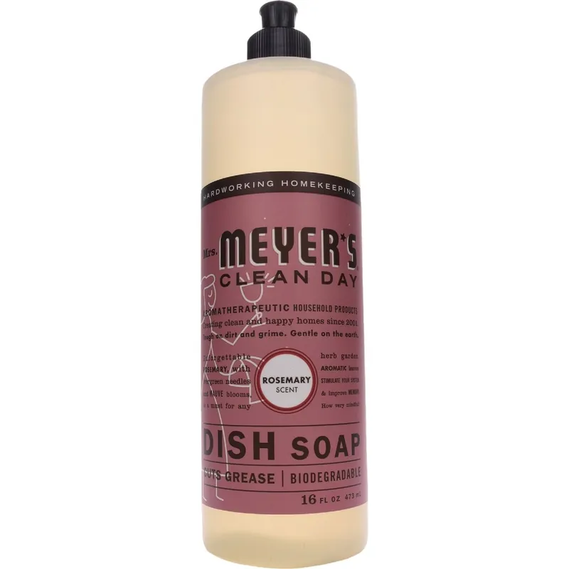 Mrs Meyers 17451 Clean Day Liquid Dish Soap 16 Oz Rosemary Scent