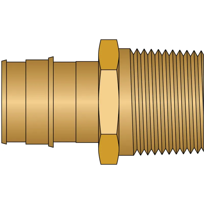 HeatLink EX27528NL 1 PEX F1960 Male Pipe Thread No Lead Brass Adapter