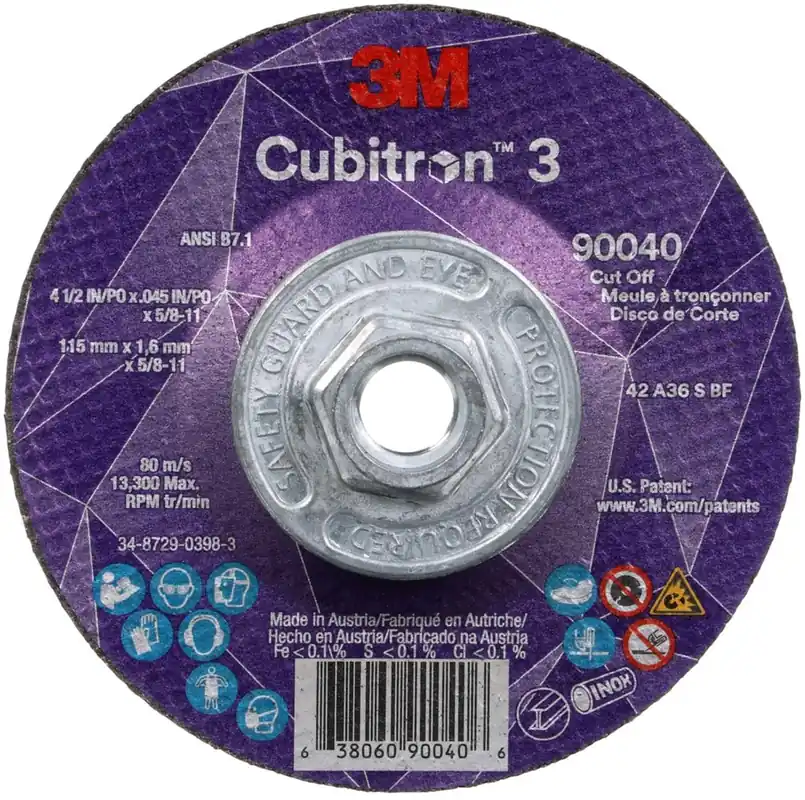 3M 7100313192 Cubitron 3 Cut-Off Wheel 36+ Grit Type 27