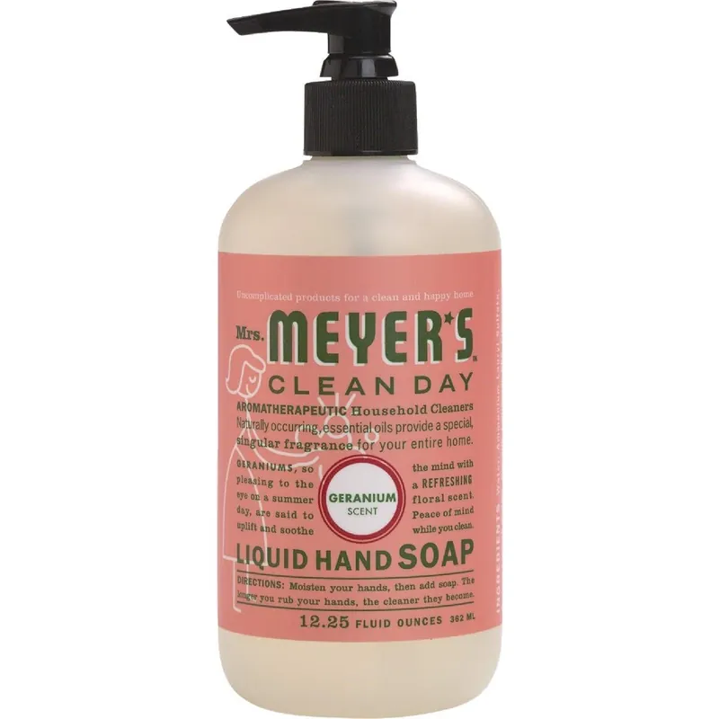 Mrs Meyers 13104 Clean Day 12.5 Oz Geranium Liquid Hand Soap