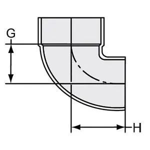 Spears P333-030 3 PVC DWV Street Vent Elbow Hubxspigot