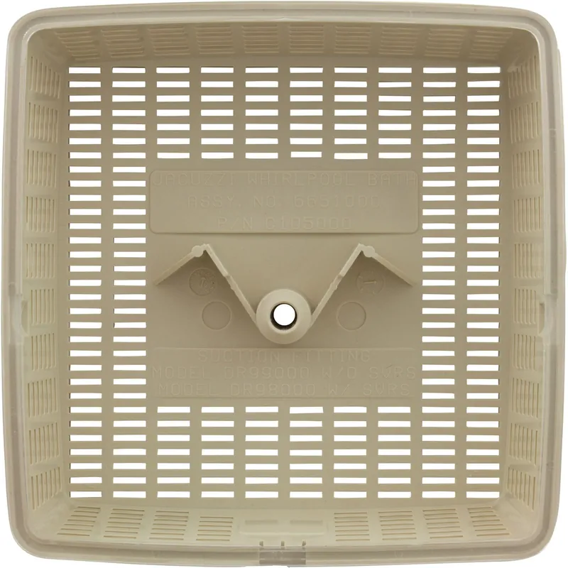 Jacuzzi 6651914 Suction Cover/Gasket Assembly Almond