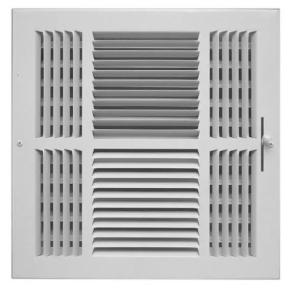 Hart & Cooley 703929 Steel 4-way Register with Multi-Shutter Damper 10 x 10 in