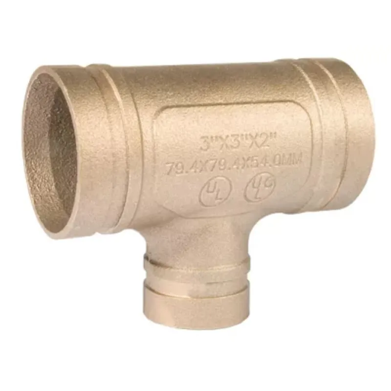 Gruvlok GVLF-621-300.250 3 x 2-1/2 Tee (Reducing) - Copper - GR