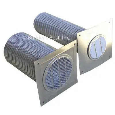 Builder's Best 110556 Nemco Pro Fresh Air Intake Micro Louver Eave Vent With 3 in Collar