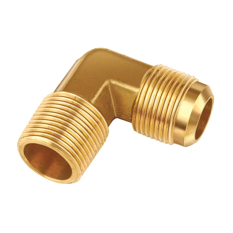 JB Industries E1-6A Brass 90 Degree Elbow, 3/8 Flare x 1/8 MPT