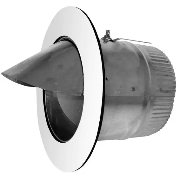 Cody Company 537267 AT/SD 7-in Galvanized Duct Take Off Start Collar and Gasket with Damper and Scoop 26 Gauge