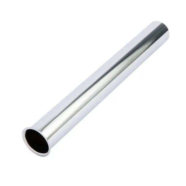 Everflow 52312 Flanged Sink Tailpiece 17GA Chrome Plated Brass 1-1/2x12