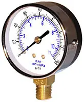 BLUERIB BR101D-204D Pressure Gauge 0-60 PSI/BAR