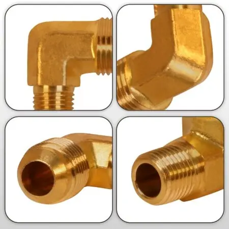 Everflow F49R-1238 Brass Flare x MIP Reducing 90 Degree Elbow Pipe Fitting