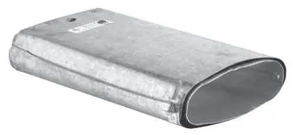 Metal-Fab 4MO12A Type B Adjustable Length Oval Gas Vent Pipe 12 in L