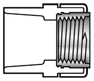 CPVC PIPE FITTINGS 1458820 1/2 SXFIP CTS CPVC BRASS FEMALE ADAPTER