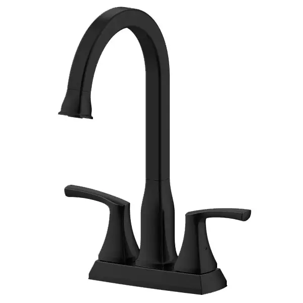 Luxury Line 192-7159 Presley Two Handle Bar Faucet, Matte Black