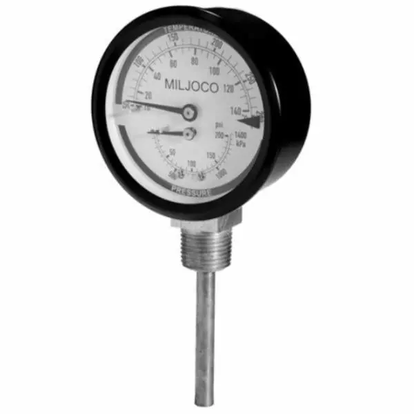 MILJOCO PB3008L04-2-50 Tridicator Gauge, LM, 1/2 NPT