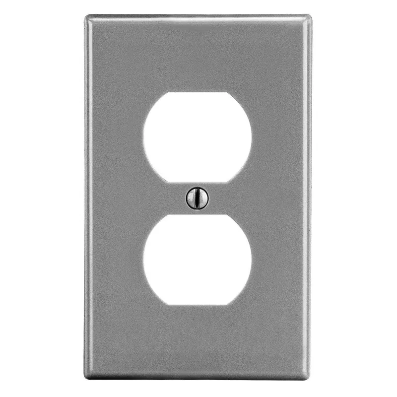Bryant Electric P8GY Wall Plate Non-Metallic Standard 1 Gang Gray