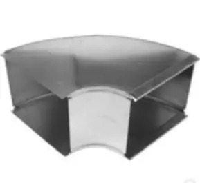 Gray Metal 20X8-122SD Long Way Trunk Elbow Square Throat Slide Drive