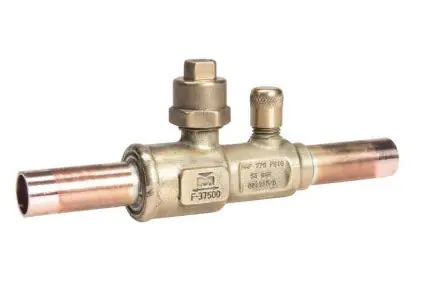 Mueller AG17865 Cyclemaster Ball Valves - FTG X FTG Multi-Split Refrigeration Ball Valves w/Access Port & Insulation: 1 1/8 in Press/FTG Working Pressure