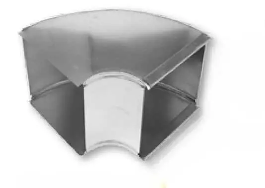 Gray Metal 14X8-122SD Long Way Trunk Elbow Square Throat Slide Drive