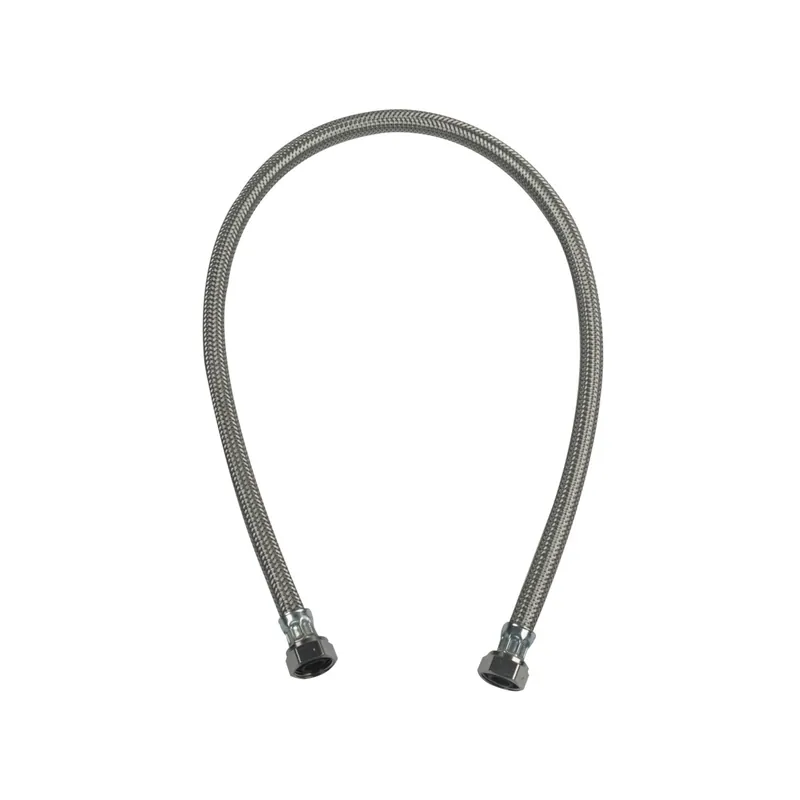 BrassCraft S8-12AF Flexible Braided Water Faucet Connector, 1/2 in, FNPT, 12 in L, 125 psi
