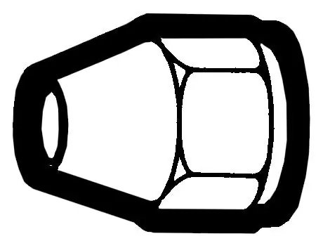 Holyoke Fittings 541-6 Flare Fitting Nut for Light Space Heater Style Rod 3/8 Inch 9/16-24 TPI