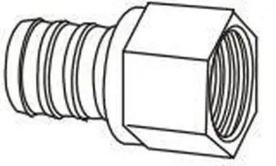 BMI 39706 1 x 1, PEX x FPT, 100 PSI, Lead-Free, DZR Brass, Straight, Female Adapter
