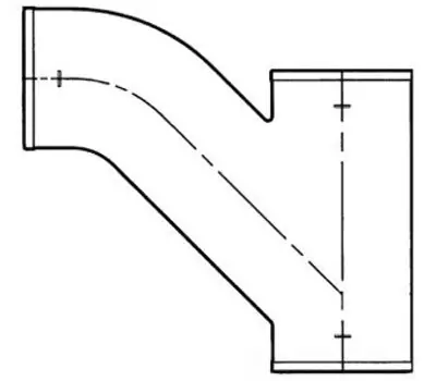 Tyler 008897 6X3 No-Hub Comb Y&1/8 Bend
