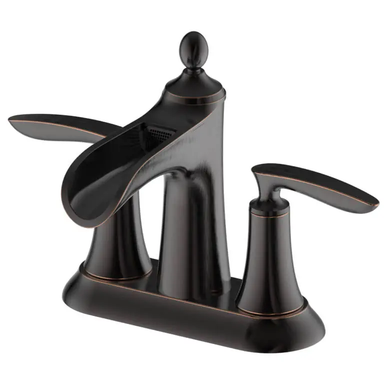 Luxury Line 192-6436 Cheyenne Two Handle Bathroom Faucet with Brass Pop-Up Drain, Oil Rubbed Bronze